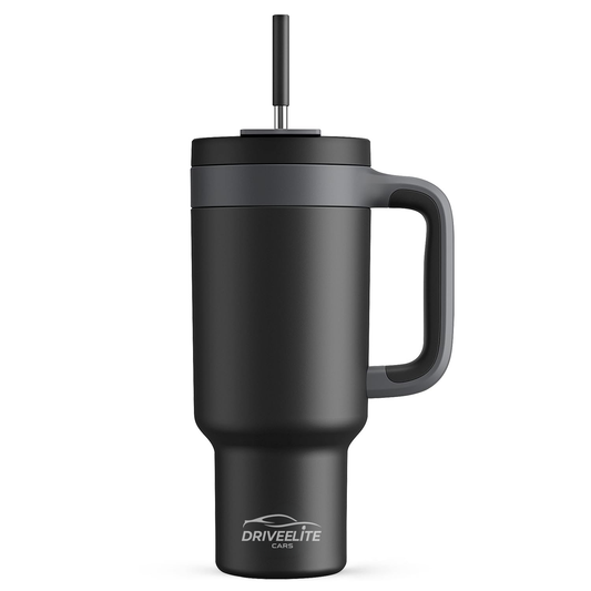 Driveelitecars 40 oz Insulated Tumbler with 2-in-1 Lid (Midnight)