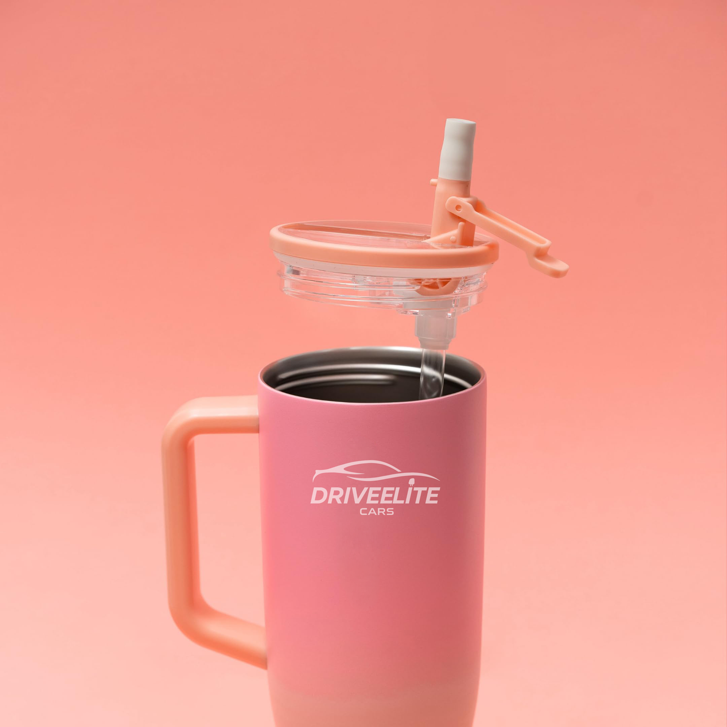 Driveelitecars 40oz Insulated Travel Mug (Peach Sunset)