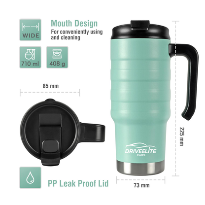 Driveelitecars 24 oz Insulated Mug with Flip Lid