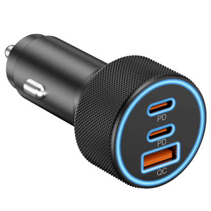 Driveelitecars 67W 3-Port Fast Car Charger (Dual USB-C & USB-A)