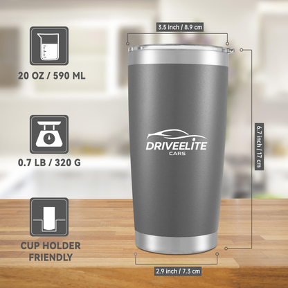 Driveelitecars 20 oz Double-Wall Vacuum Insulated Coffee Mug