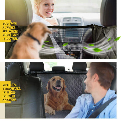 Driveelitecars Waterproof Dog Car Seat Cover with Mesh Window