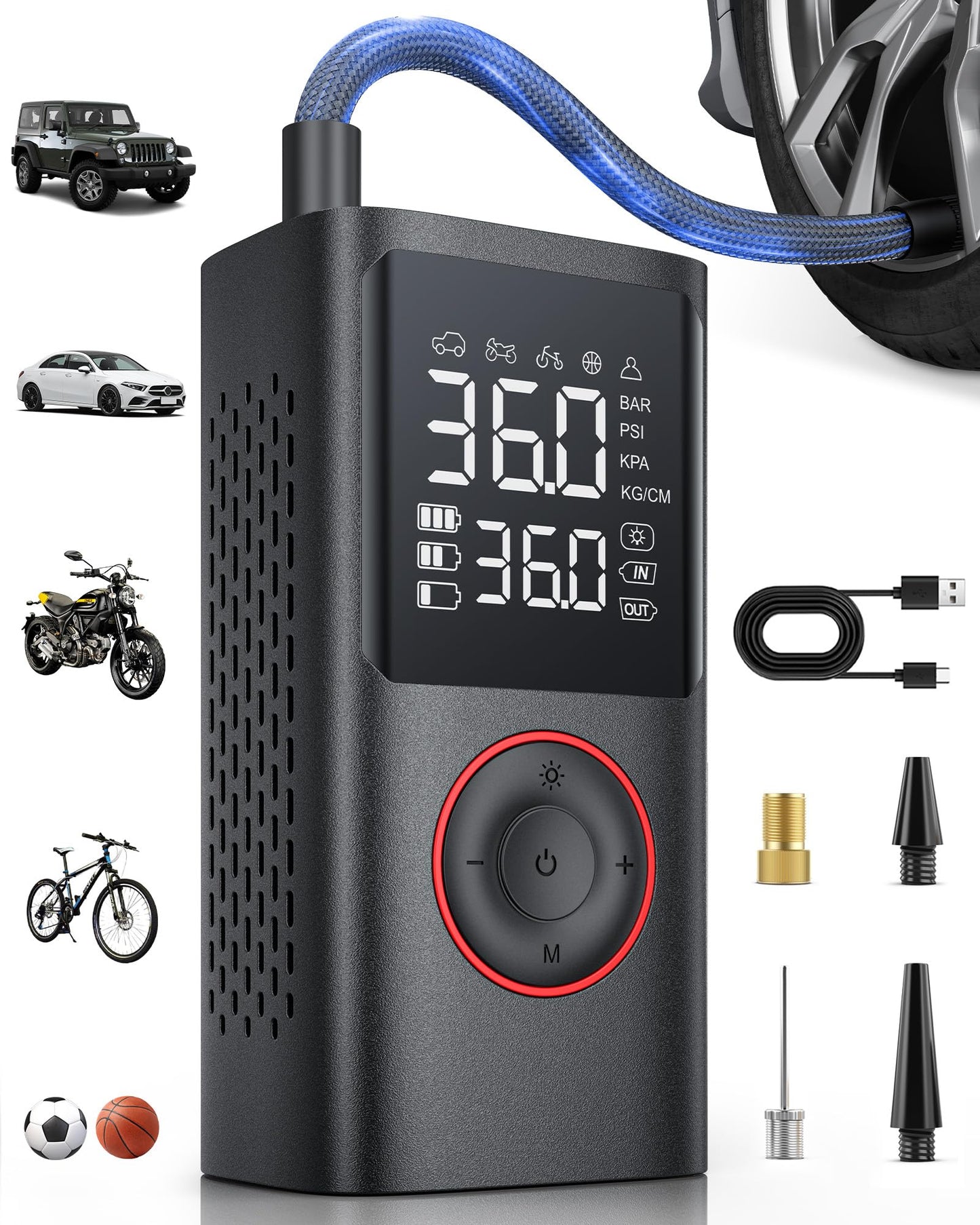 Driveelitecars 150 PSI Cordless Portable Air Compressor